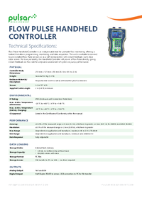 Thumbnail of document Data Sheet - FlowPulse Handheld Controller